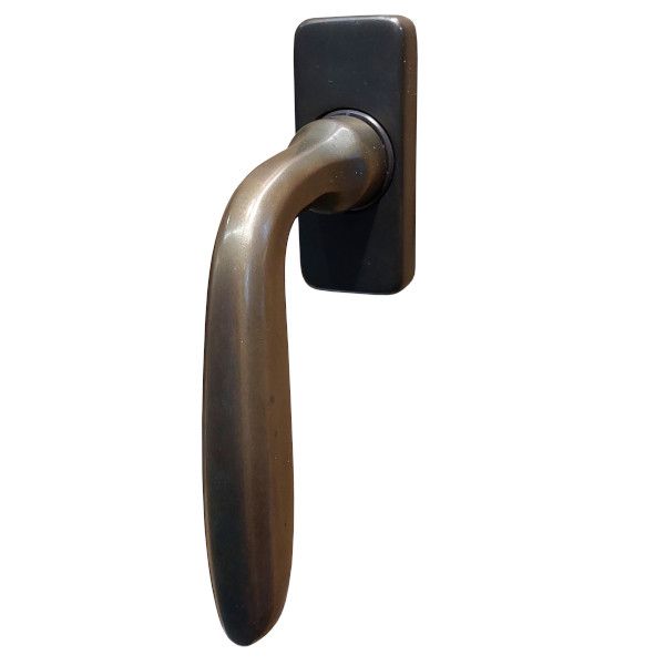 Window handle GRĀFS CEPELĪNS 1901/R, brass dark aged (MAP)