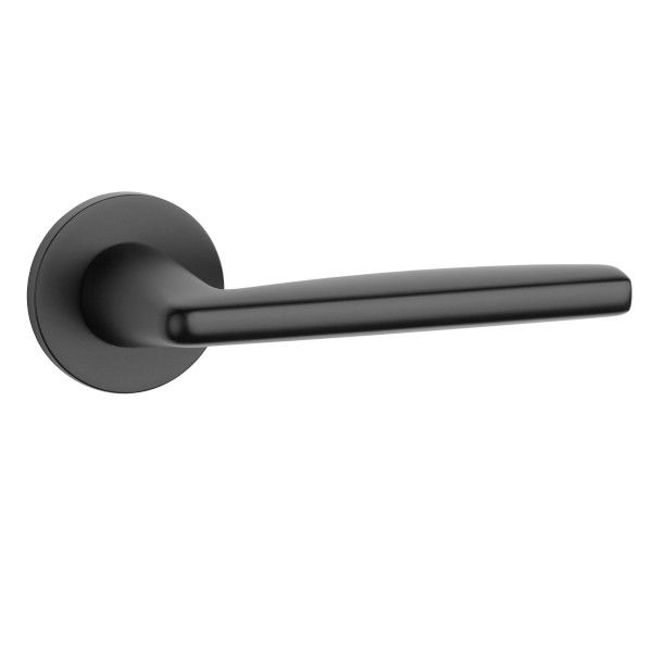 LUNA handle/rose set BAC, round rose, 7mm, black