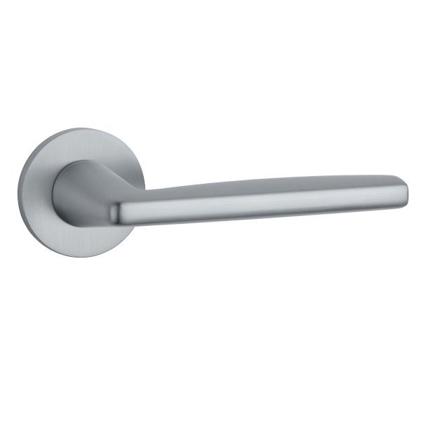 LUNA handle/rose set BAC, round rose, 7mm, chrome-plated satin 