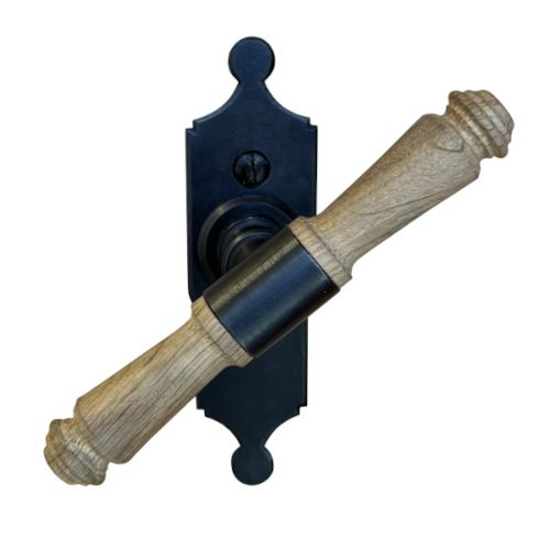 340T logu rokturis, kalts tērauds melns / gaišs ozols nelakots, ROKU DARBS