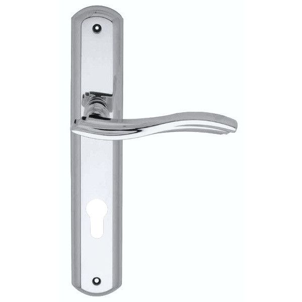 MARINA  handle set with backplate PZ/72mm, polished chrome