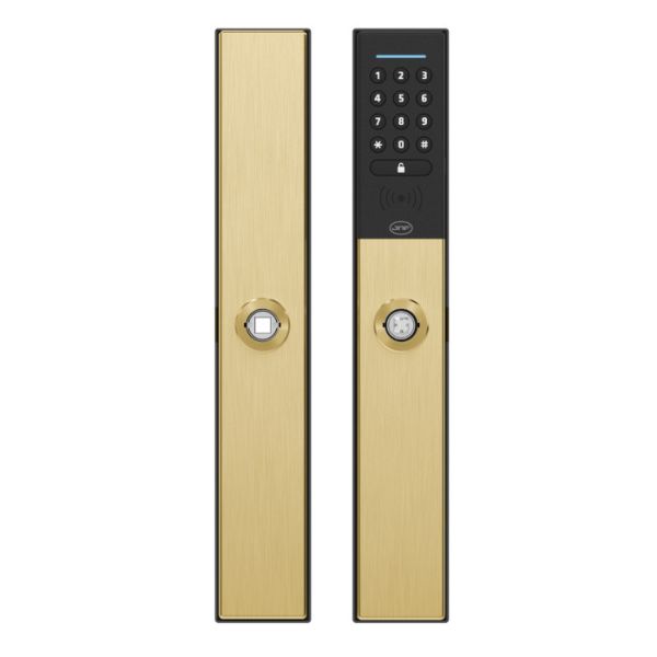 VOYAGER NUMERIC smart access control backplates BAC without handles, 3xAAA, gold PVD (TG)