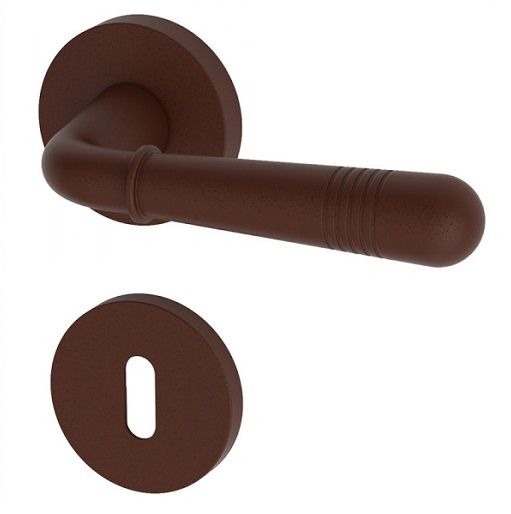 MAYBACH handle/rose set BB, brass rust patina