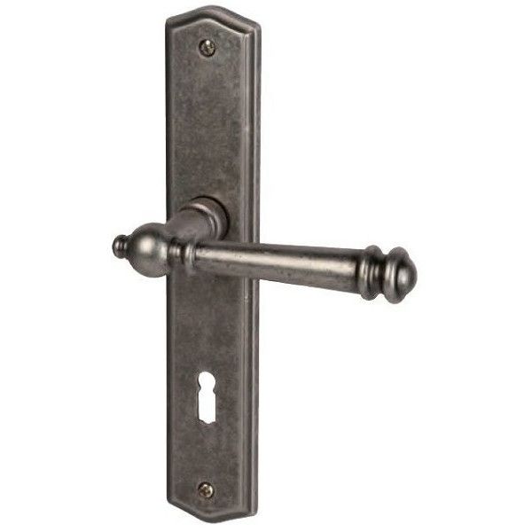 Mount Everest-LS door handle with PZ/72 backplates, antik iron AD