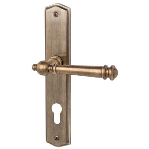 Mount Everest-LS door handle with PZ backplates, antique bronze AB