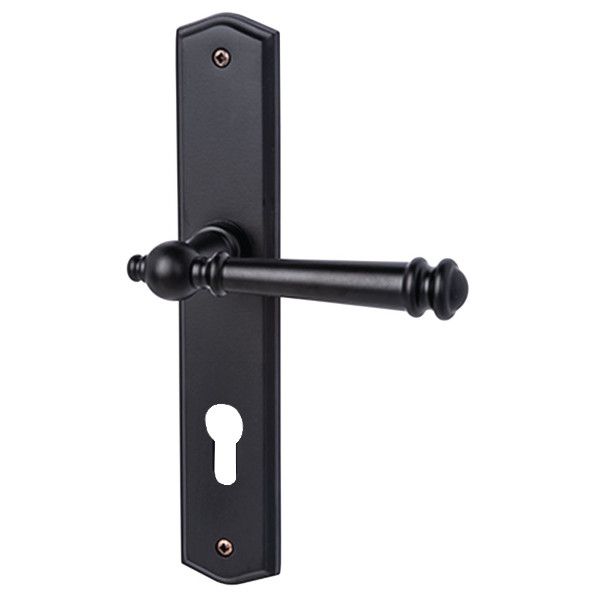 Mount Everest-LS door handle with PZ/72 backplates, matt black KRM