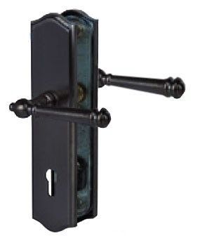 SICURA MOUNT backplate set for exterior doors,with handle/handle, PZ72mm, matt black KRM