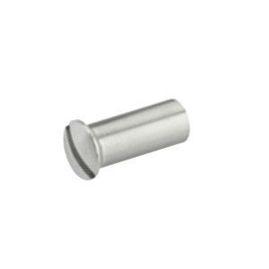 Slotted flat head barrel M5x20, nickel-plated