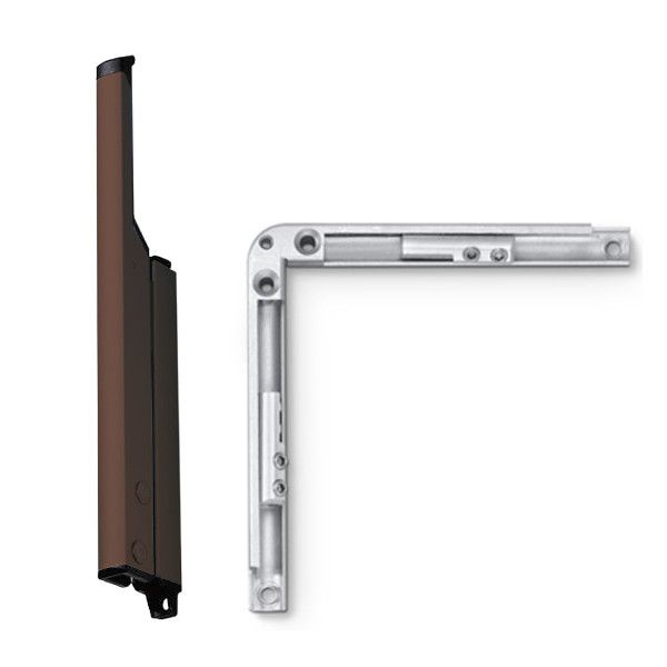 Rokturis ar stūra pārvadu loga atvēršanas šķērei OL 90 N, brūns