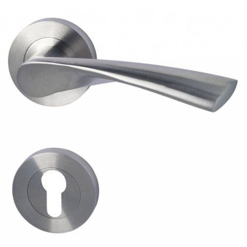 PALMA-R handle/rose set PZ, stainless steel matt