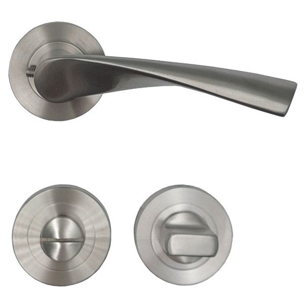 PALMA-R handle/rose set. WC, stainless steel