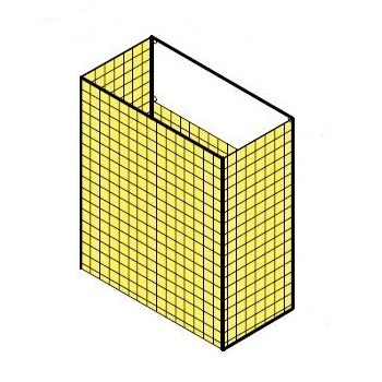 RENZ pasta grozs, 300x350x150 mm, balts