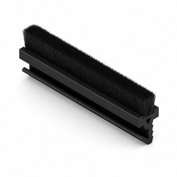PB 0908 Brush seal 7mm with base, black, 2.15 m