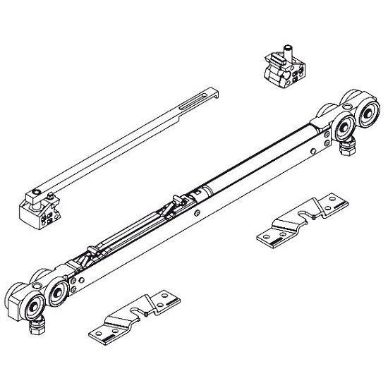 PERLAN Softstop abpusējs mehānisms 784-1290mm platai vērtnei