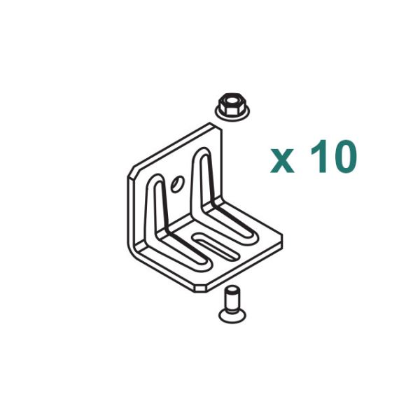 HAWA PORTA 300 sliedes sienas stiprinājumu kompl.,10 gab., distance 500mm, cinkots tērauds