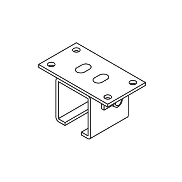 HAWA PORTA 600 augšējā sliedes griestu stiprinājums, distance 500mm, cinkots tērauds