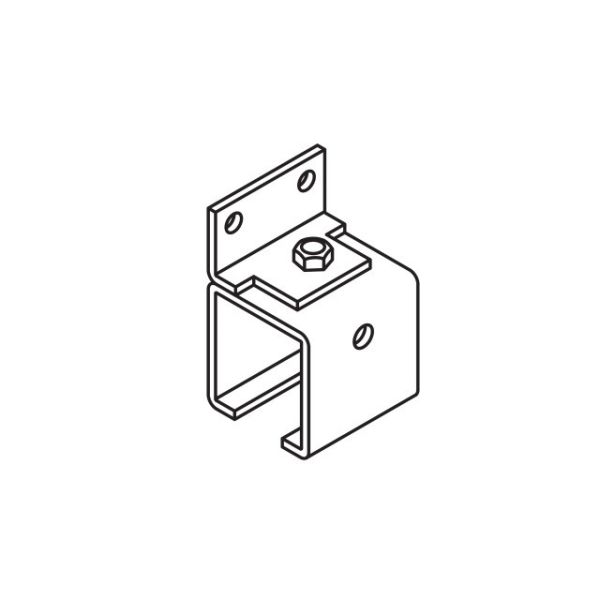 HAWA PORTA 600 augšējās sliedes sienas stiprinājums, distance 500mm, cinkots tērauds