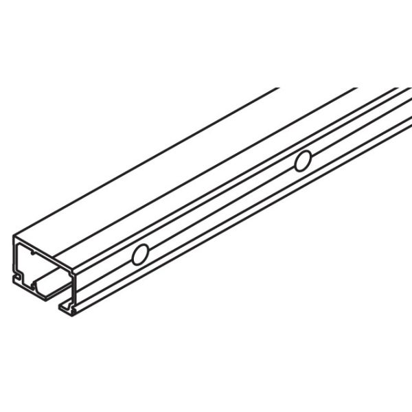 HAWA 60/100 Porta augšējā sliede, stiprināma pie sienas, melna, 3500mm