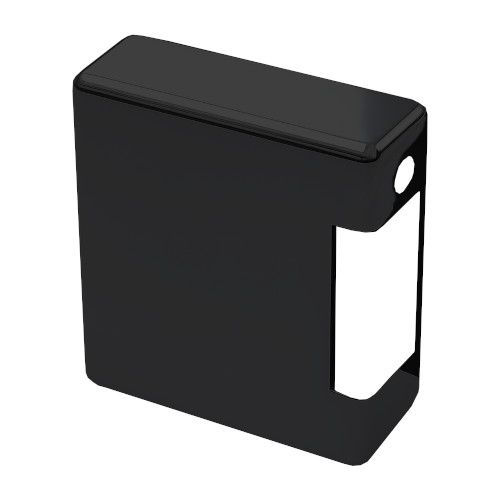 LQ 683W50 Taisnstūra formas pretplāksnes nosegvāku komplekts, anodēts melns (005)