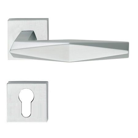 PRISMA  handle/rose 019 set.PZ, satin chrome