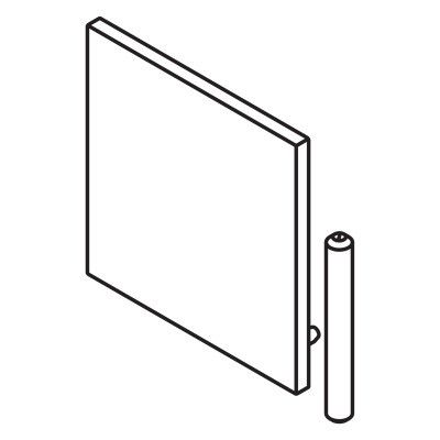 Side cover cap for PUROLINO profile, including grub screw, suitable to both sides, stainless steel look