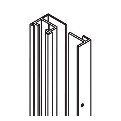 Wall profile set for wall mounting, 2500mm, anodized [22144]
