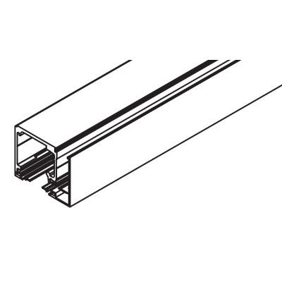 PUROLINO PLUS 80 top track set for wall mounting, 2500 mm, anodized