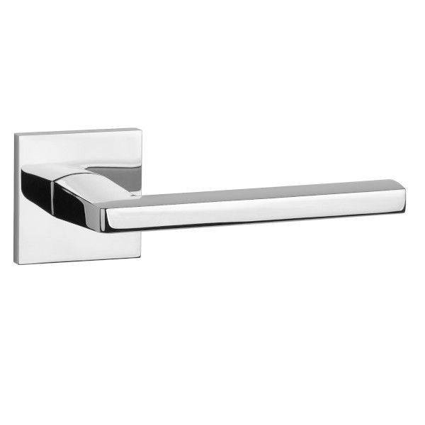PYROLA handle/rose set BAC, square rose, 7mm, chrome-plated polished