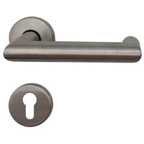 RIVA 136 door handle set with roses PZ/8mm, class 4, stainless steel