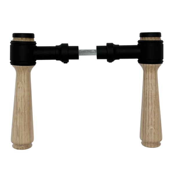 KURZEME 375R rokturu pāris, matēti melni, tveramā daļa - gaišs ozols