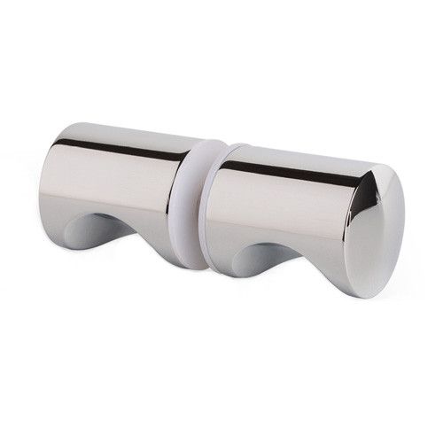 Double-sided door knob for glass doors Ø30mm, bright chrome-plated 