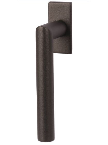 Logu rokturis RONNY Square Flat ar kantainu plāno rozeti, graudaini matēts, melnināts antracīta tonī