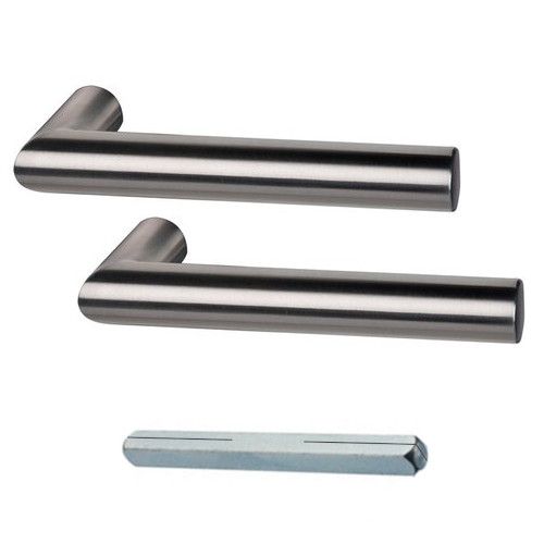 RONNY II rokturu pāris stikla durvīm BEZ rozetēm, nerūs.tērauds