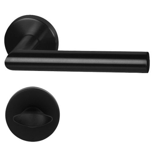 RONNY-R handle set with round roses WC, matt black