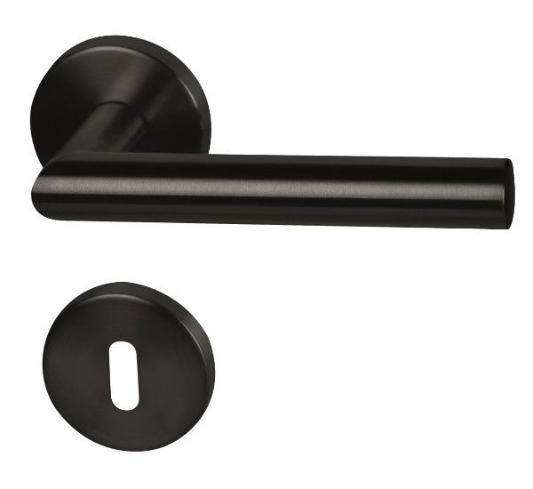 RONNY-R handle set with round roses BB, matt black