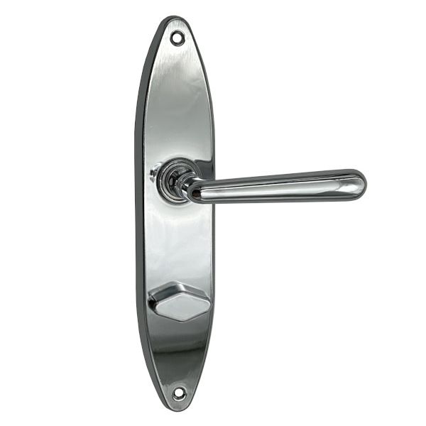 ANNA handle/backplate set. WC 78mm, 8mm, chrome polished