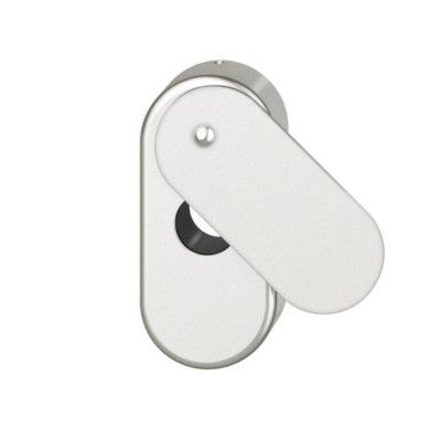 17 1759 window handle cover rose with cap, vertical, F1 natural aluminium tone