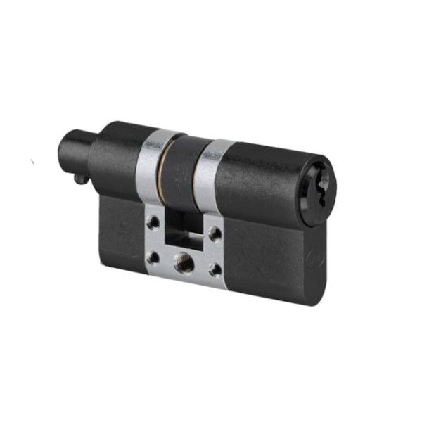 S11 modular half cylinder P30-10mm with knob connector, 3 keys, black PVD (TB)