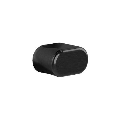 B7 Oval-shaped cylinder knob, black RAL9005
