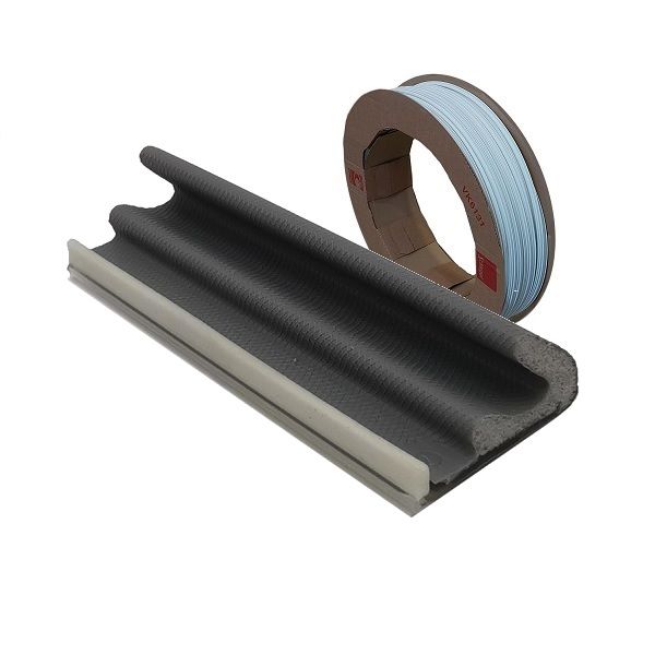 Schlegel durvju blīve QL-3073, pelēka RAL7001,10.5x13 (rullis 200 m)