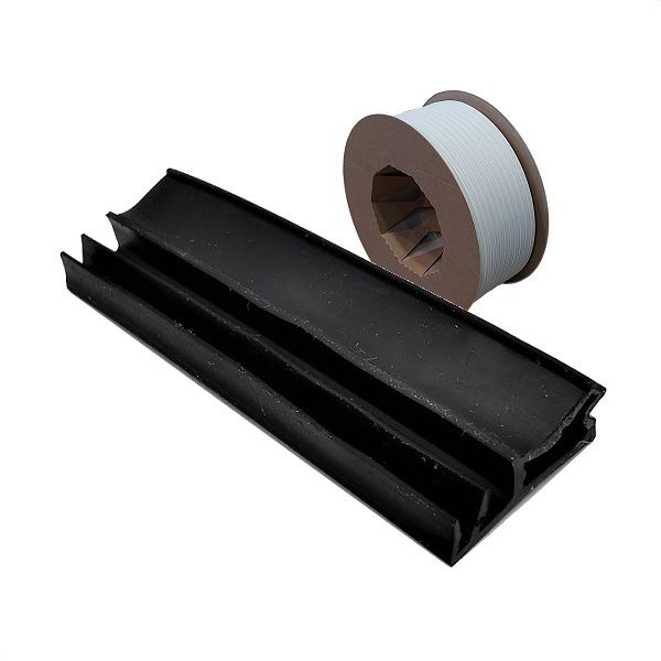 ASF4000 logu un durvju blīve, 12mm, melna
