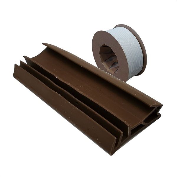 Logu/durvju blīve 5250, 15 mm, brūna rustikāla