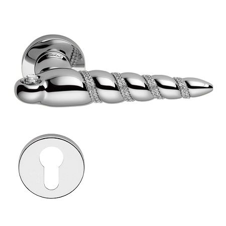 SHELL MESH handle/rose 023 set.PZ, polished chrome