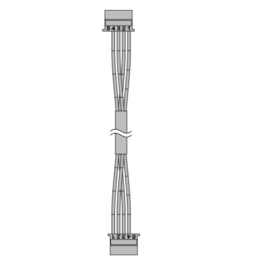 SI-BUS cable 3m, socket/socket, link from panel to cable connector