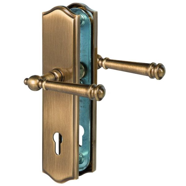 SICURA MOUNT ārdurvju uzlikas ar abpusējiem rokturiem PZ 72, misiņš brunēts MB