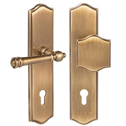 SICURA MOUNT backplate set for exterior doors,with handle knob, PZ92mm ZA, browned brass MB
