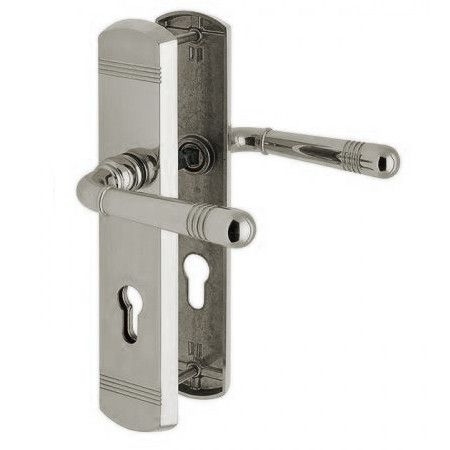 SICURA SCARLET ārdurvju uzliku grt. ar abpusējiem rokturiem, PZ72mm, bez cilindra vairoga, misiņš matēts nerūsējošā tērauda tonī ar PVD pārklājumu