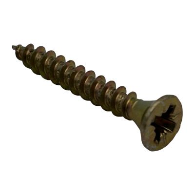 Skrūve ar zeņķa galvu, 3.5x25 mm, dzelteni cinkota