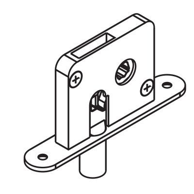 HAWA 10726 Slēdzene vērtnes fiksācijai grīdā, ar tapu 13 mm, cinkota