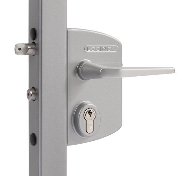 Gate lock for recatangular profiles 40-60mm, silver